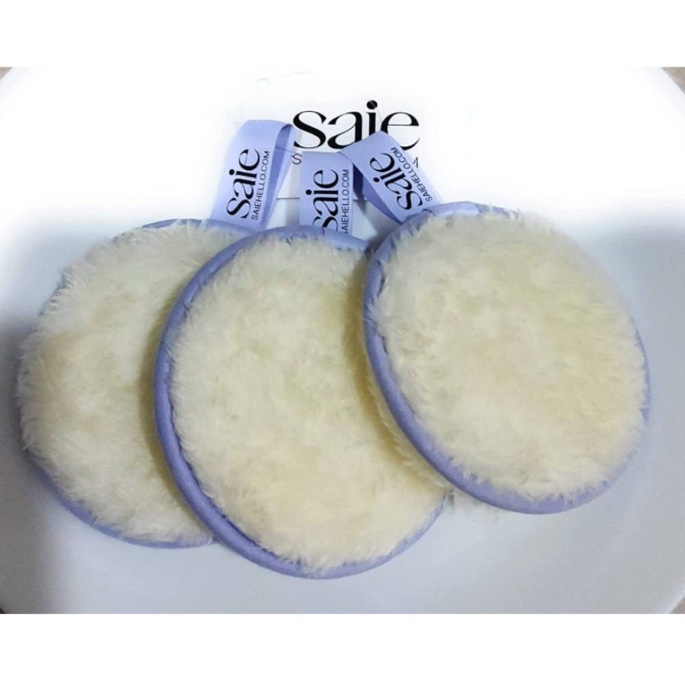 Saie Beauty wipes set of 3 white